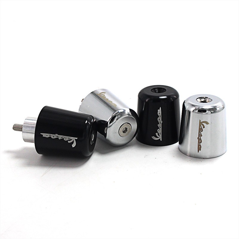 อุปกรณ์เสริมรถจักรยานยนต์ CNC Handlebar Grips Handle Bar Cap End Plugs สําหรับ Vespa GTS GTV 250 300 300ie Sprint Primavera 150