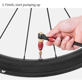ROCKBROS หัวแปลงวาล์วจักรยาน FV เป็น AV อุปกรณ์เสริมสำหรับเติมลม ใช้งานง่าย เหมาะสำหรับจักรยาน MTB และจักรยานทั่วไป