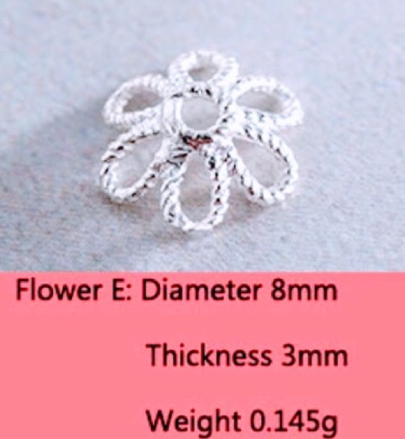 หมวกลูกปัดเงินแท้ 925  SB11 - รูปที่ 2