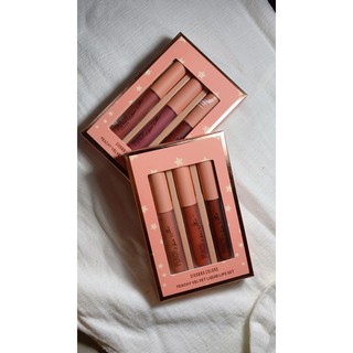 ลิปสติก Sivanna colors Peachy velvet liquid lips set PEACH and PINK