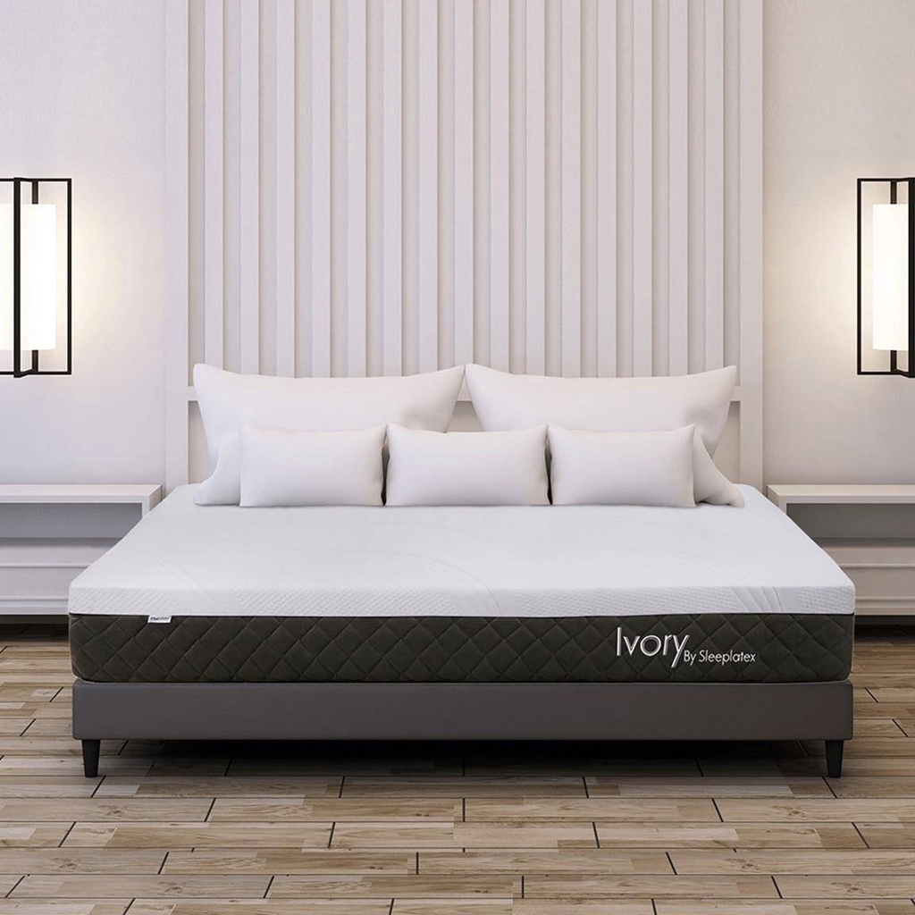 SB Design Square Sleep Latex ที่นอนรุ่น Ivory (Bed in Box Natural Latex ) ขนาด 3.5 ฟุต แถมฟรี หมอนยางพารา 1 ใบ+หมอนข้าง