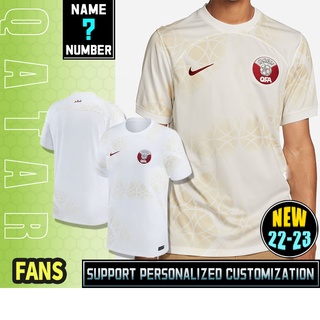 เสื้อกีฬาแขนสั้น ลายทีมชาติฟุตบอล Qatar 22-23 Fans Away ไซซ์ S-2XL