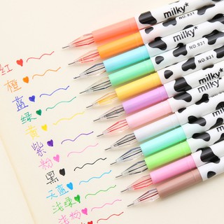 ปากกาเจล ลายการ์ตูนวัว มีให้เลือก 12 สี