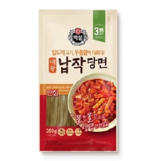 &gt;&gt;ส่งจากไทย&gt;&gt;เส้นเกาหลี วุ้นเส้นเกาหลี(เส้นแบน)  대왕납작당면/CJ/Napjak Dang Myun  300g