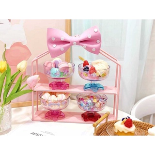 ถ้วยไอศครีมทรงสูง ถ้วยใส่ของหวาน SANRIO ขนาดเส้นผ่านศูนย์กลาง 10.5 cm มีทั้งหมด 4 ลาย