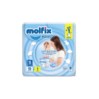 Molfix Extra Dry มอลฟิกซ์ ผ้าอ้อมเด็กเเบบ กางเกง แพ็ค1 ห่อ