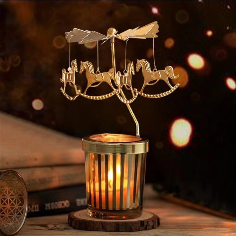 Go-Round Candle & Turning Tealight Holder Decorative Home Candle Light Dinner Creative Idea Romantic