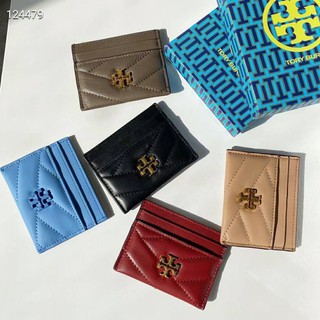 กระเป๋าใส่บัตรเครดิต กระเป๋าใส่บัตร Tory Burch Kira Chevron Leather Card Case