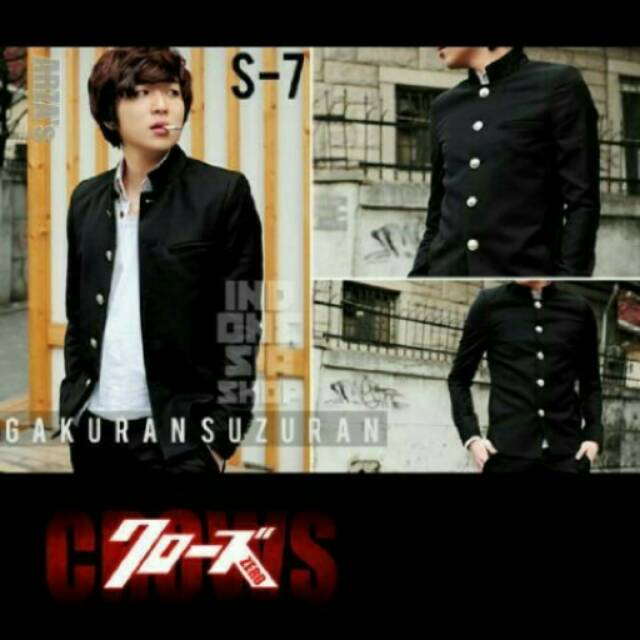 เสื้อแจ็คเก็ต Gakuran Suzuran เกาหลี