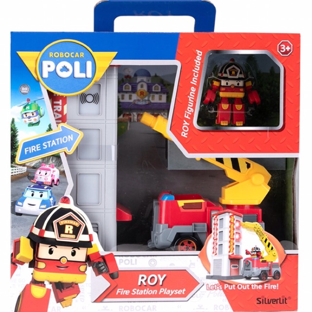 ลิขสิทธิ์แท้💯 Robocar Poli Roy Fire Station Playset