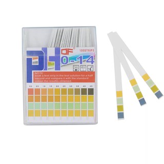 [🇹🇭ส่งด่วน ของแท้] กระดาษวัดค่าพีเอช / กระดาษลิตมัส / กระดาษวัดค่ากรด-ด่าง /pH Test Strip วัดค่า pH 0-14  1 กล่อง100ชิ้น