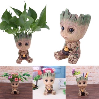 พร้อมส่ง !! กระถางกรูท BABY GROOT / กวักมรกตดำ