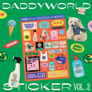 DADDY | World Sticker Vol.2 สติ๊กเกอร์สีสันน่ารัก