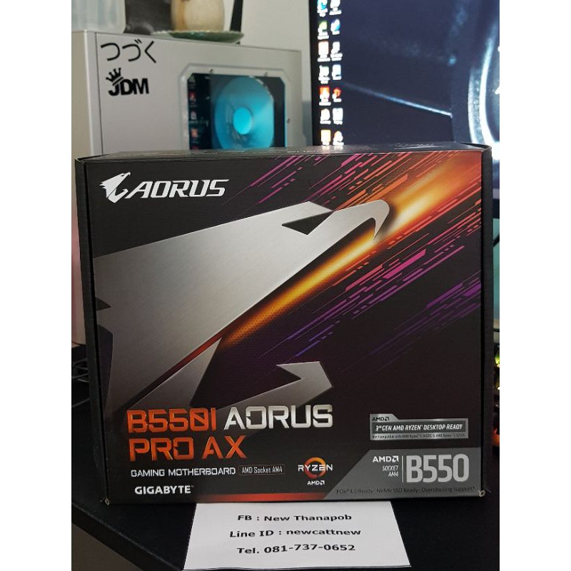 เมนบอร์ด AM4 GIGABYTE B550I AORUS PRO AX