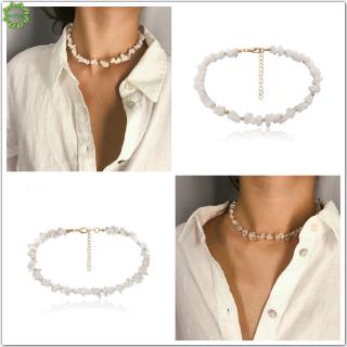 Cod Qipin Fashion Boho String Beads Transparent Crystal Clavicle Chain Choker Short Necklace