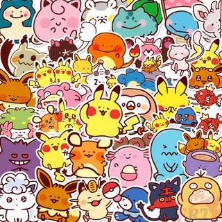 38Pcs/Set ❉ Q Pokemon Go Series 01 Funny สติ๊กเกอร์ ❉ Anime DIY Fashion Mixed Luggage Laptop Skateboard Doodle Decals สติ๊กเกอร์