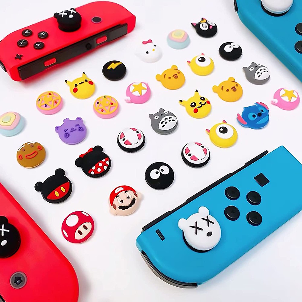 ปลอกซิลิโคนลายการ์ตูน 4 ชิ้นสําหรับ Nintendo Switch & Switch Lite