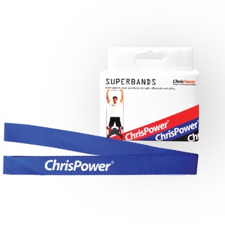 ChrisPower ยางยืดบริหารร่างกายSuperBands  BL-Med ขนาด 100x5cm.x1mm. (210)