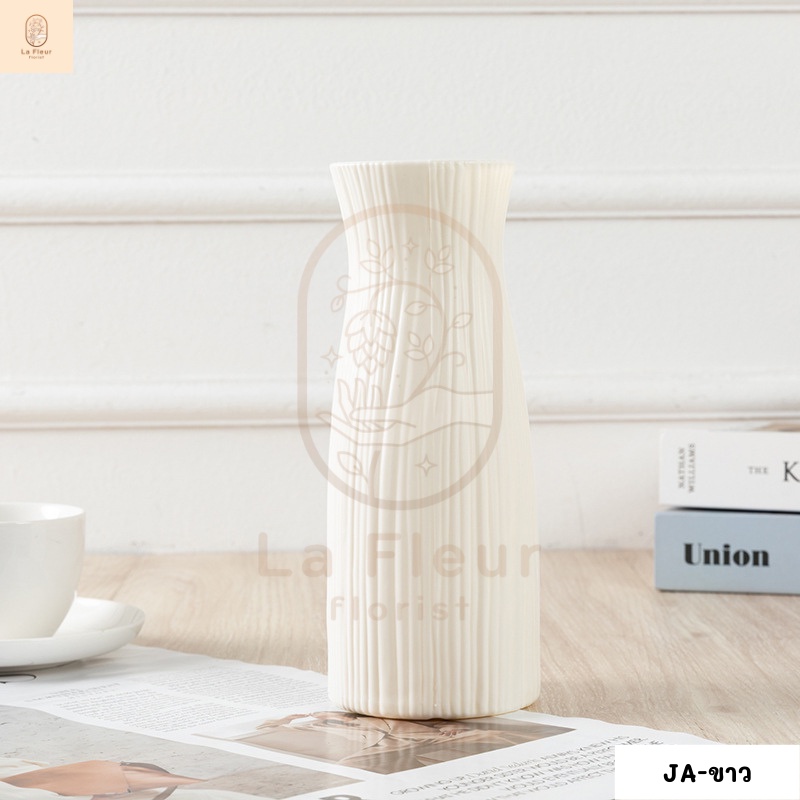 แจกันพลาสติกใส่ดอกไม้ รุ่น JA สำหรับดอกไม้ปลอม แบบมินิมอล minimal ตกแต่งบ้าน โต๊ะอาหาร และตกแต่งห้องต่างๆ - รูปที่ 2