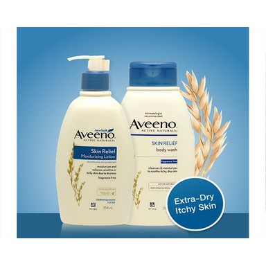 Set Aveeno Skin Relief Moisturizing Lotion 354 ml.+ Aveeno Skin Relief Body Wash 354ml.