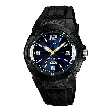 Casio นาฬิกาข้อมือผู้ชาย สีดำ สายเรซิ่น รุ่น MW-600FMW-600F-2AMW-600F-2AVDF