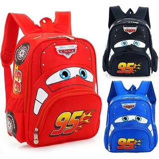 Disney กระเป๋าเป้สะพายหลัง กันน้ํา ลาย Lightning McQueen 3D สําหรับเด็กอนุบาล 2-8 ปี