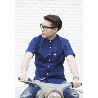 Quattro | Chino Collar Classic - Navy (Short Sleeve)