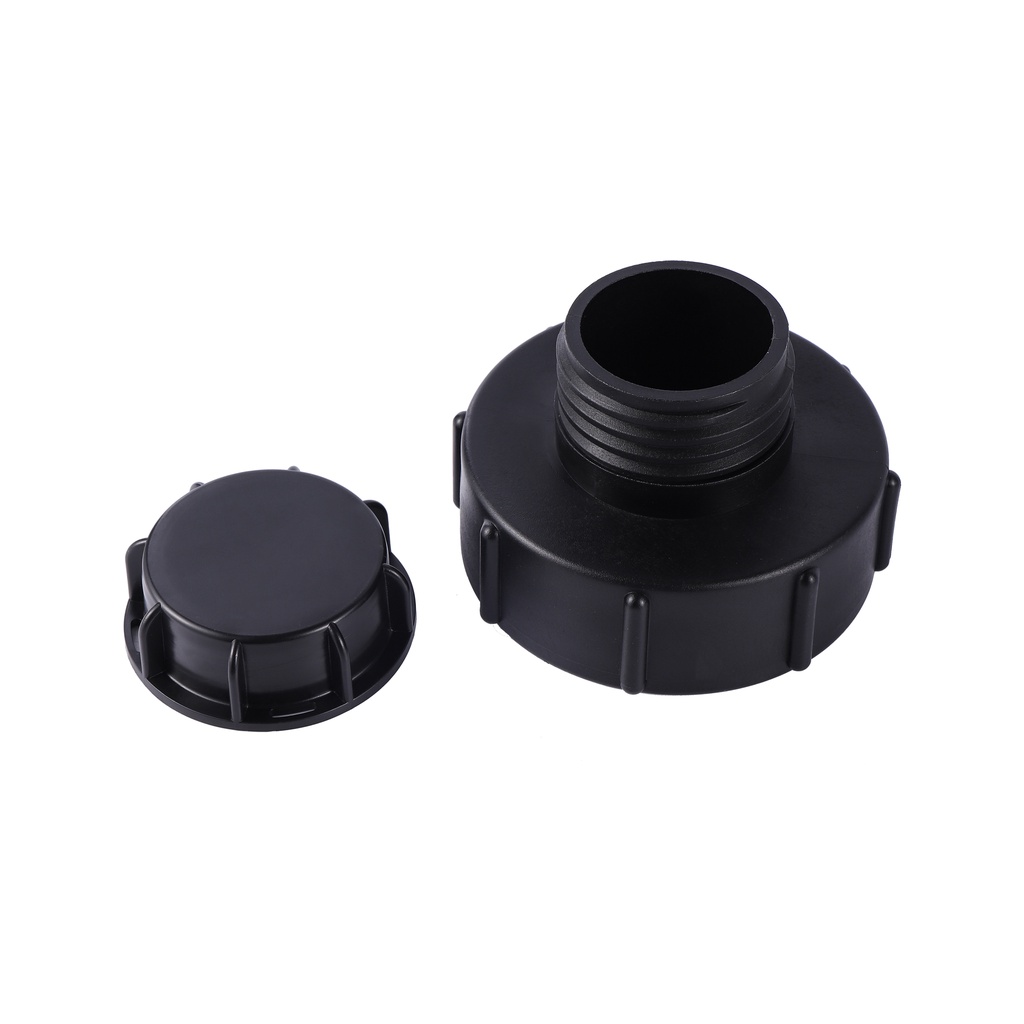 1 PC IBC อะแดปเตอร์ S100x8 ลด S60x6 IBC ถังเชื่อมต่ออะแดปเตอร์เปลี่ยน Garden Water Connectors สีดํา
