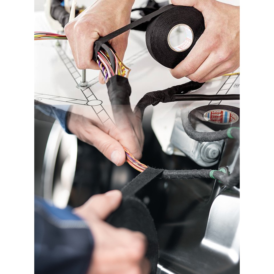 Yobear เทปผ้าพันสายไฟรถยนต์  เทปพันสายไฟ เทปผ้าอเนกประสงค์ Automotive Adhesive Tape