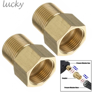 LUCKY~2xCoupler M22 15mm Male to M22 14mm Female Pressure Washer Hose Thread Connector#Ready Stock