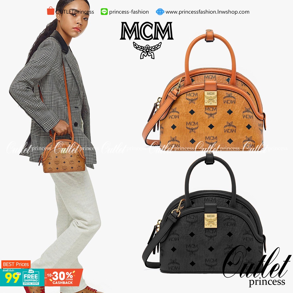 OUTLET 】MCM Anna Visetos Crossbody Mini กระเป๋าครอสบอดี้ไซส์มินิใบนี้ใช้ประโยชน์จากดีไซน์สุดคลาสสิกข