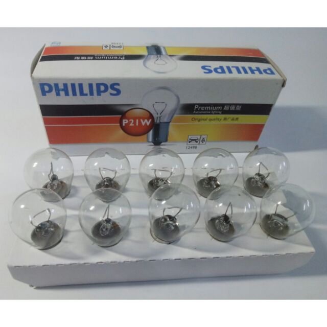 PHILIPS 12498CP P21W 12V 21W BA15S หลอดไฟ (philips 1141 12v) 1 ชิ้น