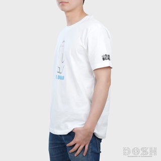 Cool69 เสื้อ ผู้ชาย สไตล์ เกาหลี เสื้อผู้ชายเท่ๆ DOSH:MENS T-SHIRTSเสื้อยืดคอกลม แขนสั้น ผู้ชายและผู้หยิง สีขาว สินค้าล