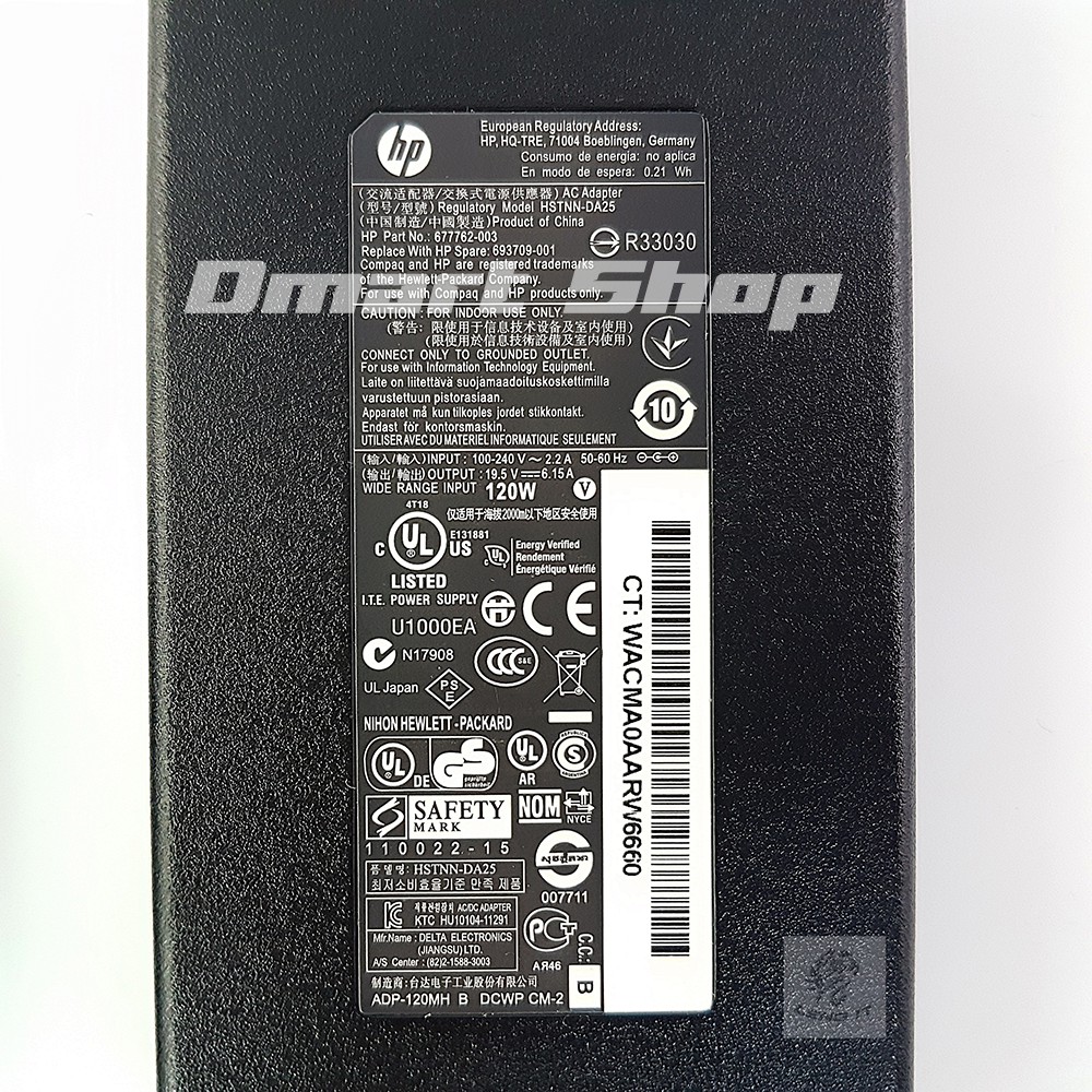 ⚡️ HP 120W 19.5v 6.15 a หัว 7.4 x 5.0 mm สายชาร์จ อะแดปเตอร์ คอมพิวเตอร์ โน๊ตบุ๊ค Notebook Adapter