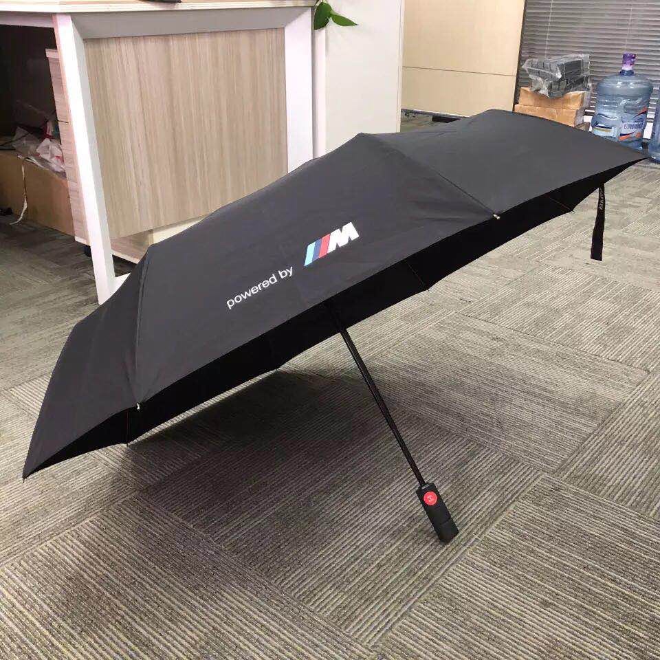 BMW umbrella short handle black umbrella 4s Shop gift pure black automatic umbrella 225i 320 330 425