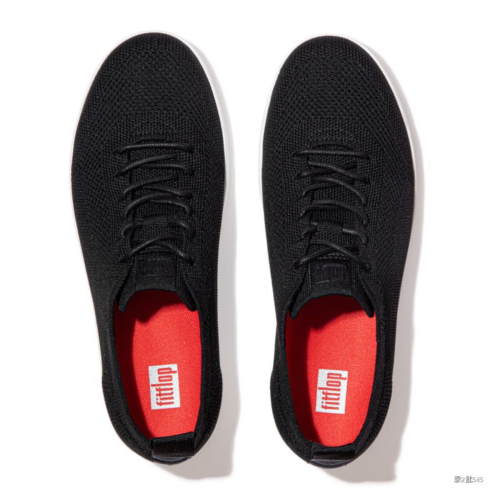 FITFLOP รองเท้าผ้าใบผู้หญิง RALLY TONAL KNIT รุ่น DR4-001 สี BLACK รองเท้าผู้หญิง