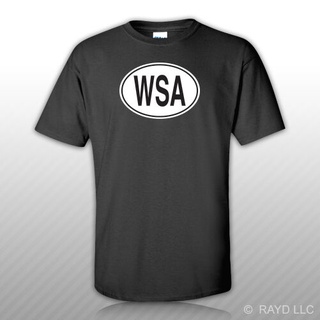 เสื้อยืด พิมพ์ลาย WSA Western Sahara Country Code Oval สําหรับผู้ชาย 162086