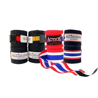 Muaythai Handwraps Thai flag ผ้าพันมือมวยไทย ลายธงชาติ (ราคา ต่อคู่)