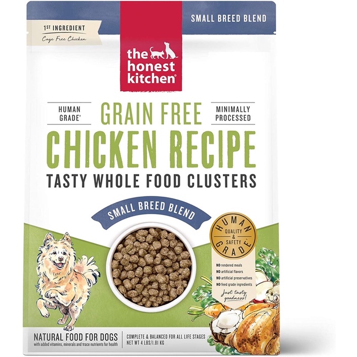 อาหารสุนัข The Honest Kitchen Whole Food Clusters สูตร Grain Free Small Breed Blend Chicken Recipe ข