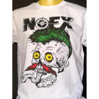 เสื้อวงนำเข้า NOFX Green Mohawk Ska Punk Rock Hardcore Retro Style Vintage T-Shirt