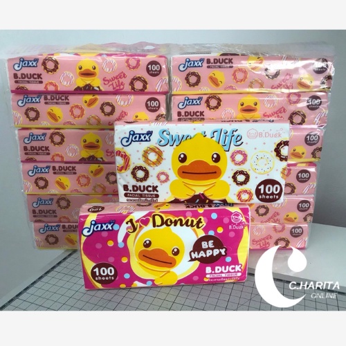 กระดาษทิชชู่ 1 แพ็ค บรรจุ 12 ชิ้น Jaxx B.Duck ทิชชู่ กระดาษทิชชู่ กระดาษเช็ดหน้า กระดาษชำระ