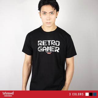 Unisex T-Shirt เสื้อยืดคอกลม แขนสั้น พิมพ์ลาย Retro Gamer ใส่ได้ทั้งผู้หญิง-ผู้ชาย/ รุ่น IA-099