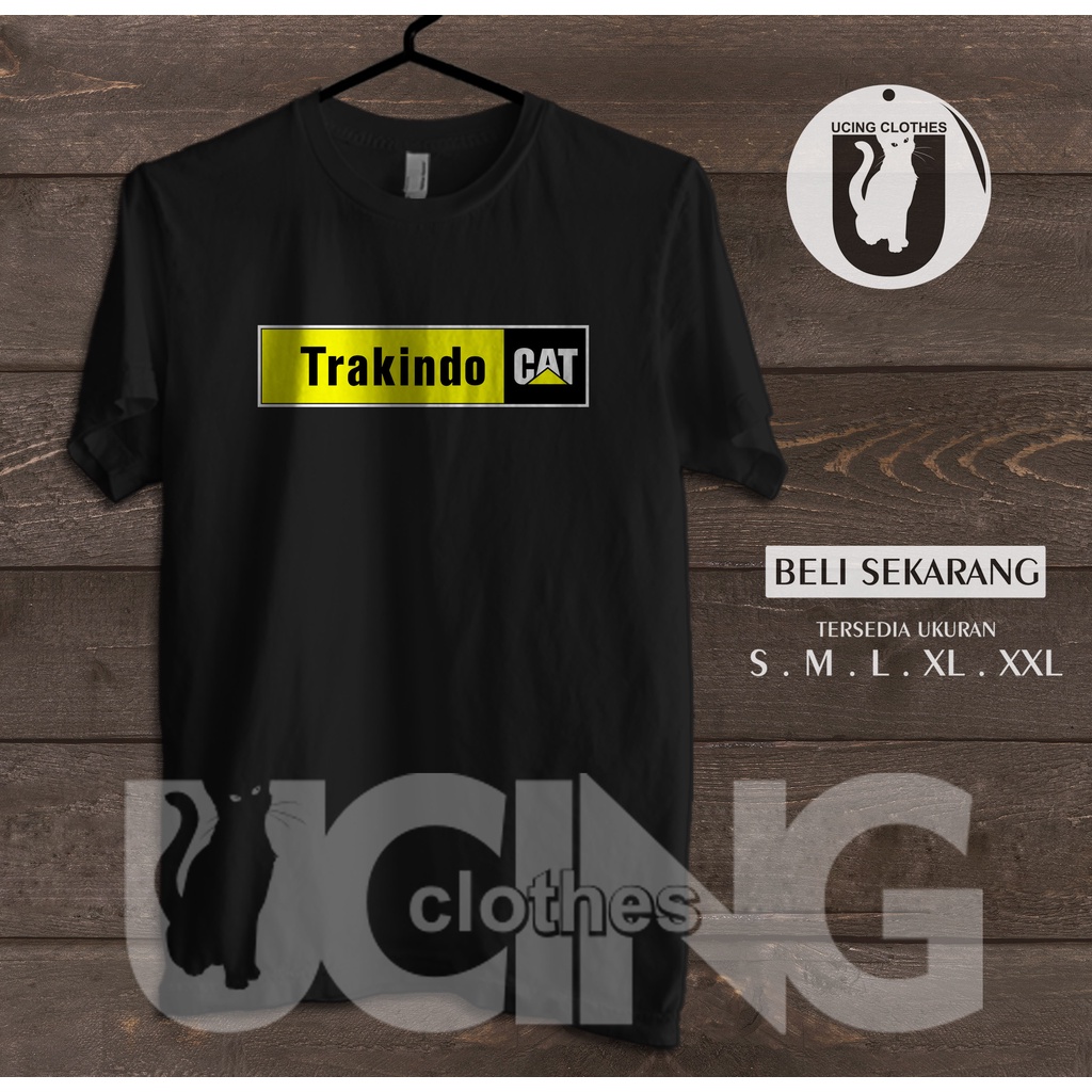 เสื้อยืดบริษัทโลโก้ Trakindo CAT Caterpillar