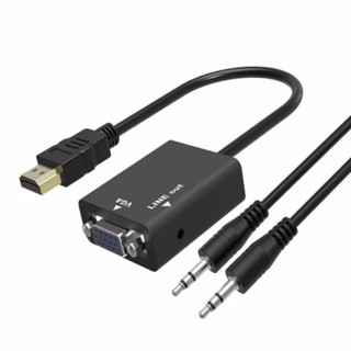 ชุดอะแดปเตอร์ สายเคเบิ้ล HDMI เป็น VGA+Audio HDMI Male เป็น Female สำหรับPC HDTV