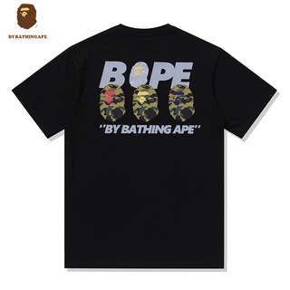 Bape ROCKY เสื้อยืดคอกลม แขนสั้น ทรงหลวม สไตล์บอททอม แฟชั่นฤดูร้อน สําหรับผู้ชาย