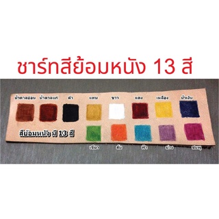 สีย้อมหนังฟอกฝาด สูตรน้ำ**สำหรับหนังฟอกฝาดเท่านั้นค่ะ* ขนาด 400 มล. มี 13 สีให้เลือก เนื้อสีบางโปร่งแสง