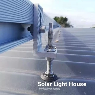 ขายึดรางสำหรับหลังคากระเบื้องลอนคู่ SOLAR CELL L - feet Hook hanger bolt ขนาด10M×200mm