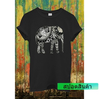 เสื้อยืดผ้าฝ้าย 100% พิมพ์ลายช้าง ใส่สบาย แนวตลก สําหรับผู้ชาย