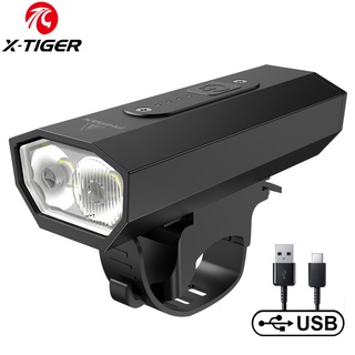 X-Tiger ไฟหน้าจักรยาน 500lumen ชาร์จ Usb