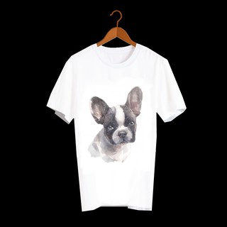 เสื้อลายหมา DFB006 french bulldog เสื้อยืด เสื้อยืดลายหมา เสื้อยืดสกรีนลายหมา